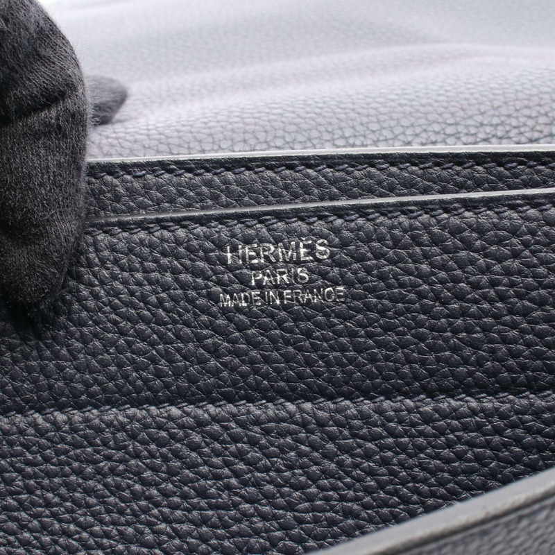 HERMES Sac Adepeche 38 商務包 Togo 皮革海軍藍 nuit 二手男款 Z SHW-3