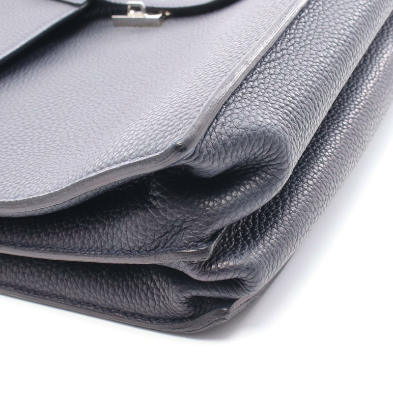 HERMES Sac Adepeche 38 商務包 Togo 皮革海軍藍 nuit 二手男款 Z SHW-6