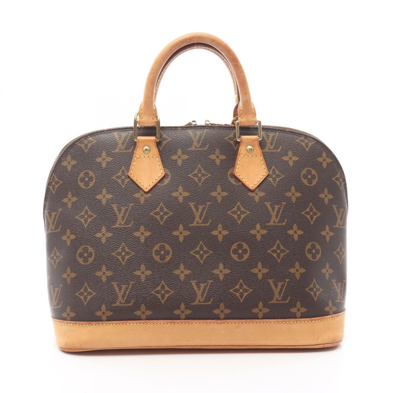 LOUIS VUITTON Alma PM 手提包 M51130 Monogram 帆布 皮革 棕色 二手 女款-0