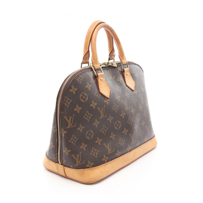LOUIS VUITTON Alma PM 手提包 M51130 Monogram 帆布 皮革 棕色 二手 女款-1