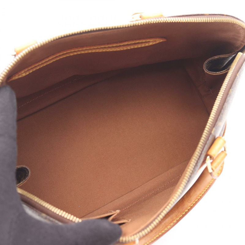 LOUIS VUITTON Alma PM 手提包 M51130 Monogram 帆布 皮革 棕色 二手 女款-2