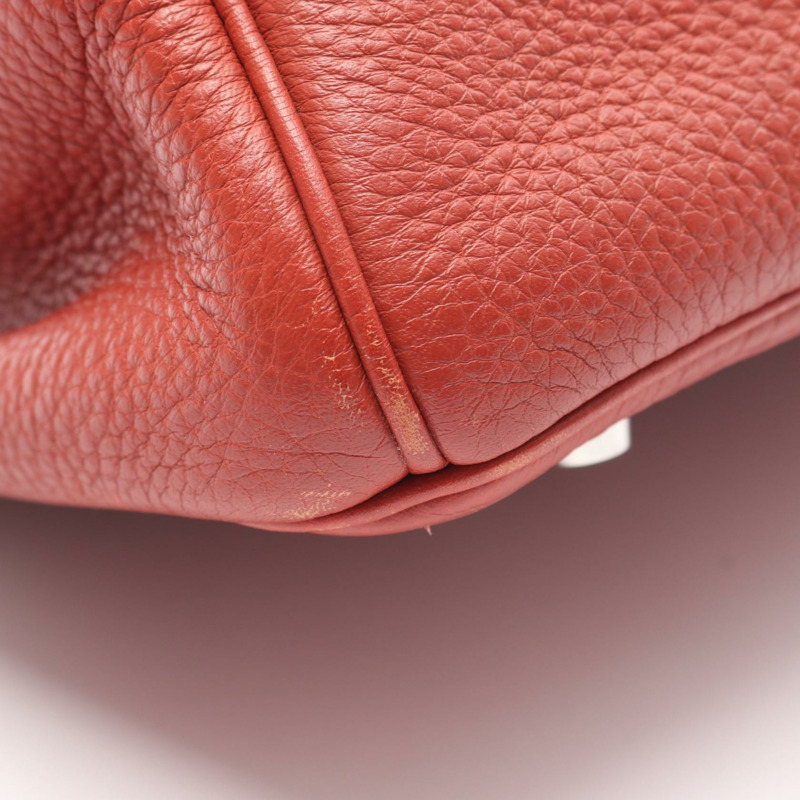 HERMES Birkin 35 手提包 027767CK Clemence 皮革 棕色 Brique 二手 女士 N SHW-6