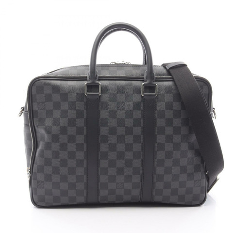 LOUIS VUITTON Icare NM 公事包單肩包 N40007 Damier 石墨帆布 二手