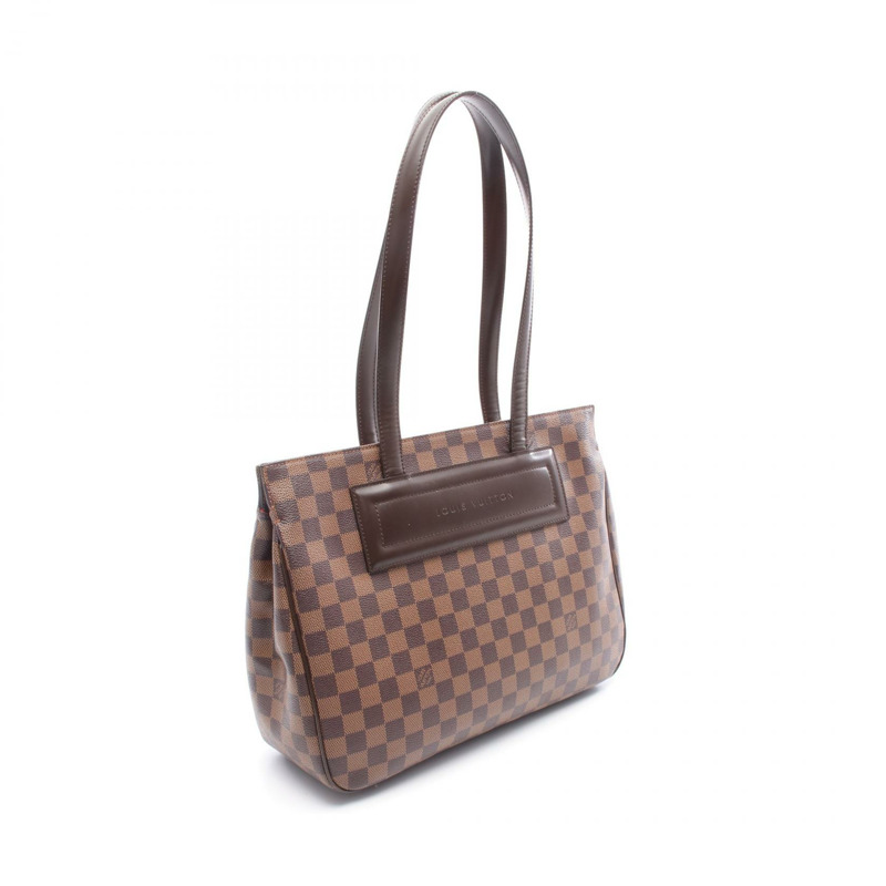 LOUIS VUITTON Parioli PM 單肩托特包 N51123 Damier 帆布 棕色 二手 女款-1