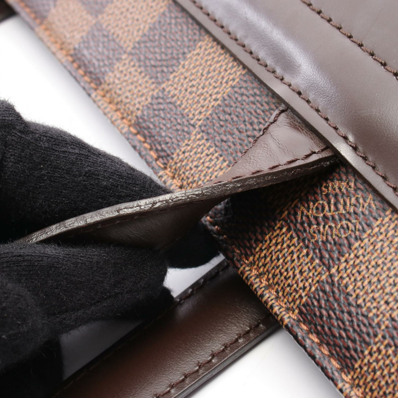 LOUIS VUITTON Parioli PM 單肩托特包 N51123 Damier 帆布 棕色 二手 女款-6