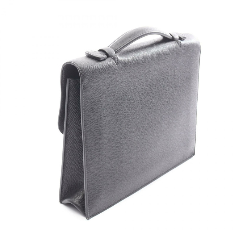HERMES Sac Adepeche 27 商務手提包 Epsom 皮革 Epsom 黑色 二手 M SHW-1