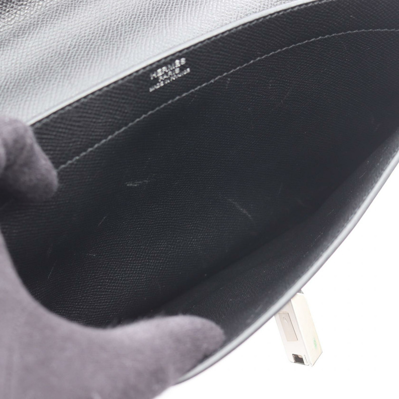 HERMES Sac Adepeche 27 商務手提包 Epsom 皮革 Epsom 黑色 二手 M SHW-5