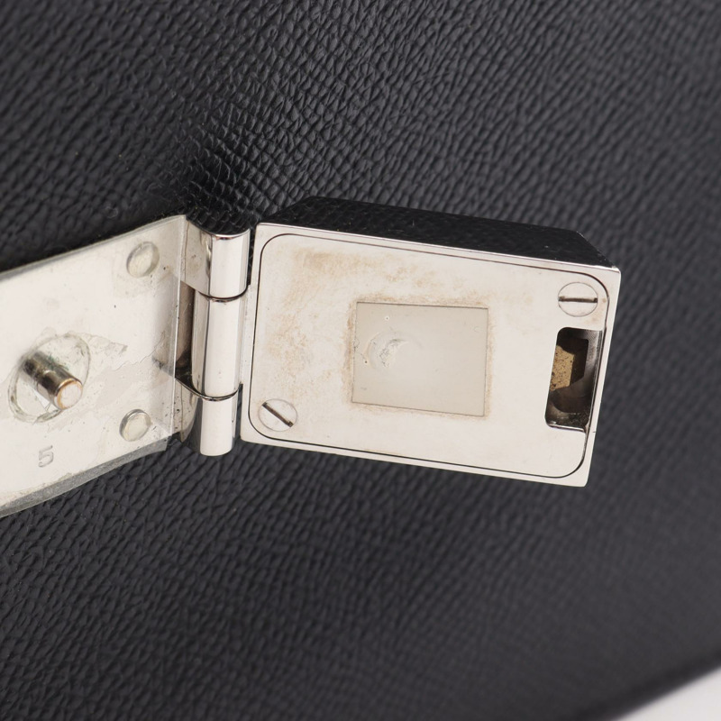 HERMES Sac Adepeche 27 商務手提包 Epsom 皮革 Epsom 黑色 二手 M SHW-6