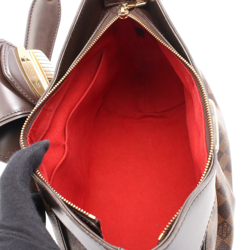 LOUIS VUITTON Sistina MM 單肩托特包 N41541 Damier 帆布 棕色 二手 女士-2