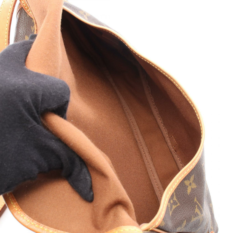 LOUIS VUITTON Saumur 30 肩斜背包 M42256 Monogram 帆布 棕色 二手-2