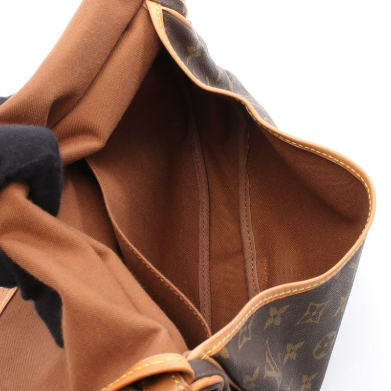 LOUIS VUITTON Saumur 30 肩斜背包 M42256 Monogram 帆布 棕色 二手-3