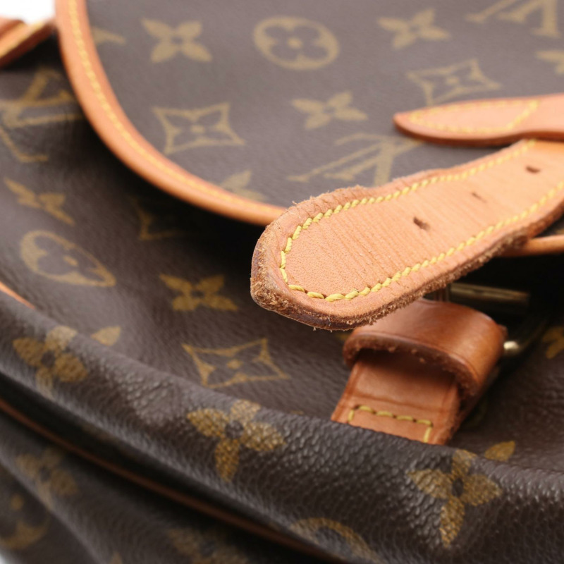 LOUIS VUITTON Saumur 30 肩斜背包 M42256 Monogram 帆布 棕色 二手-9