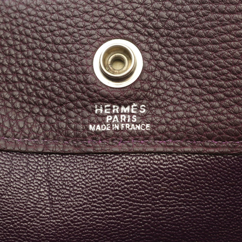 HERMES Fourre-tout MM 手提包 Togo 皮革 紫色 Leysin 二手 女款 F SHW-3
