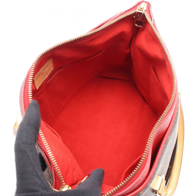 LOUIS VUITTON Pallas 單肩包 手提包 M41175 Monogram 帆布 棕紅色 二手 LV-2