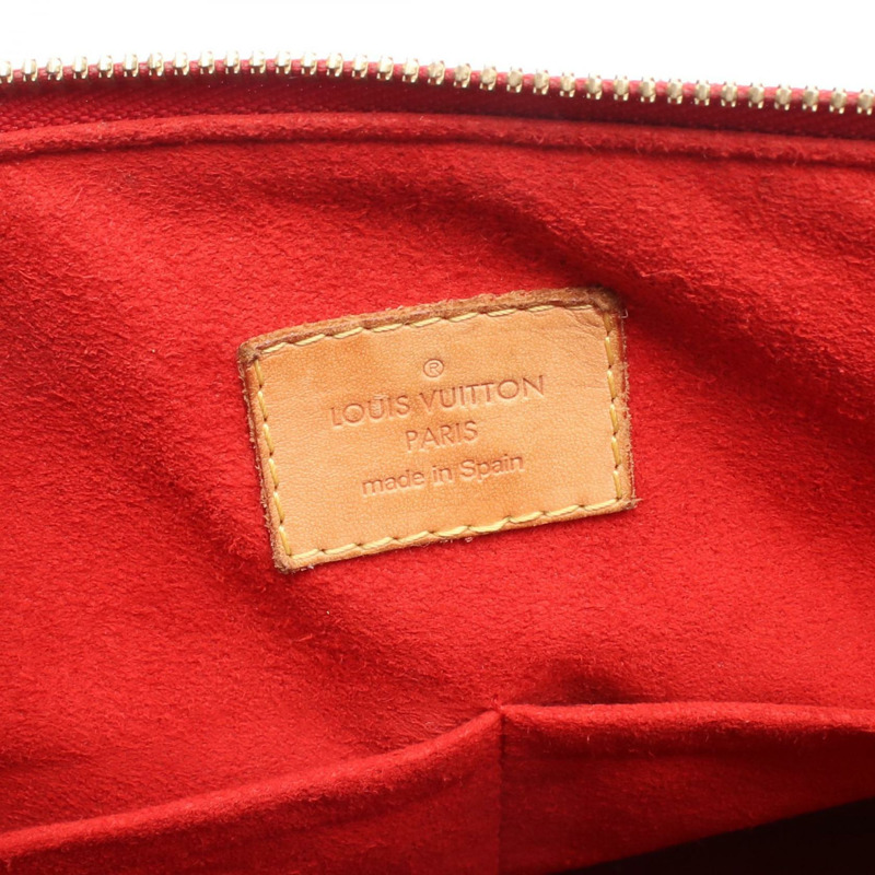 LOUIS VUITTON Pallas 單肩包 手提包 M41175 Monogram 帆布 棕紅色 二手 LV-3