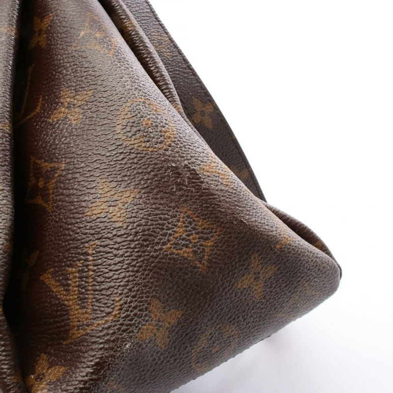 LOUIS VUITTON Pallas 單肩包 手提包 M41175 Monogram 帆布 棕紅色 二手 LV-7