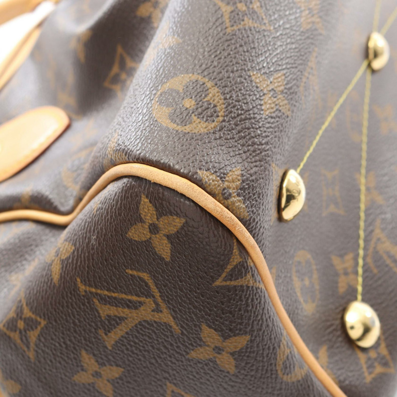 LOUIS VUITTON Tivoli PM 單肩托特包 手提包 M40143 Monogram 帆布 棕色 二手-6