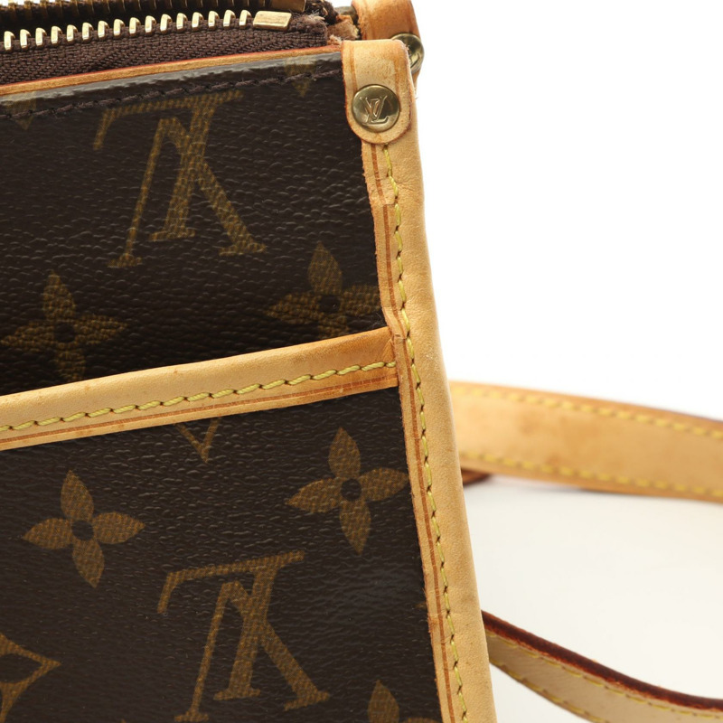 LOUIS VUITTON Popincourt 長單肩斜背包 M40008 Monogram 帆布 二手-6