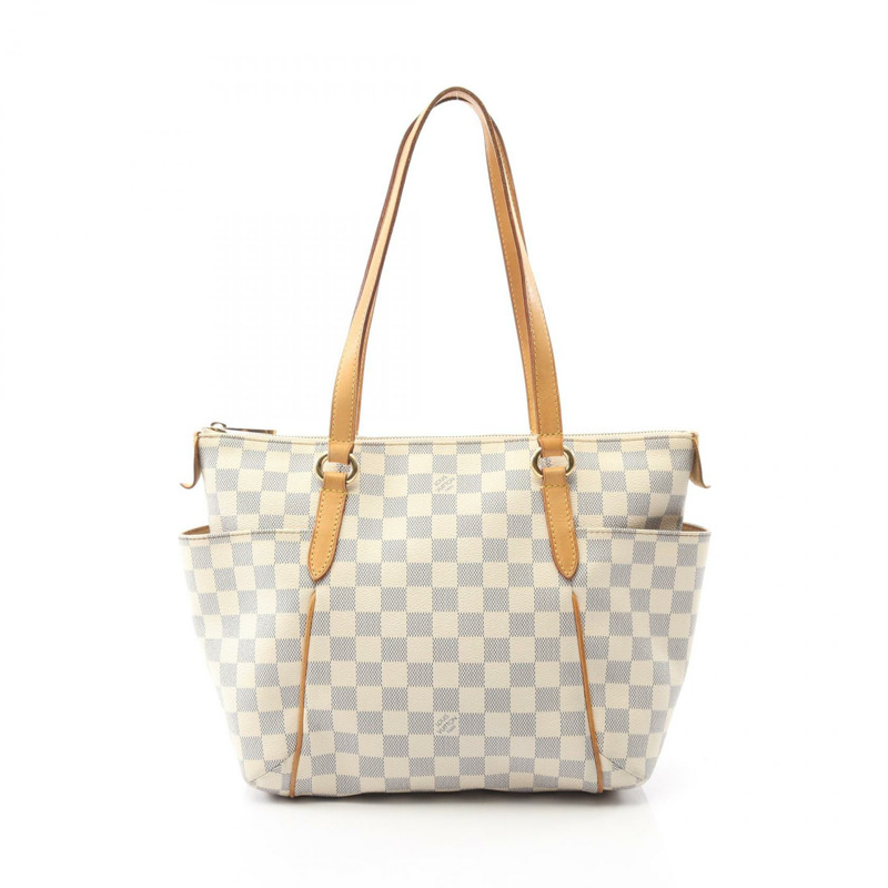 LOUIS VUITTON Totally PM 單肩托特包 N51261 Damier Azur 帆布 二手 女士-0