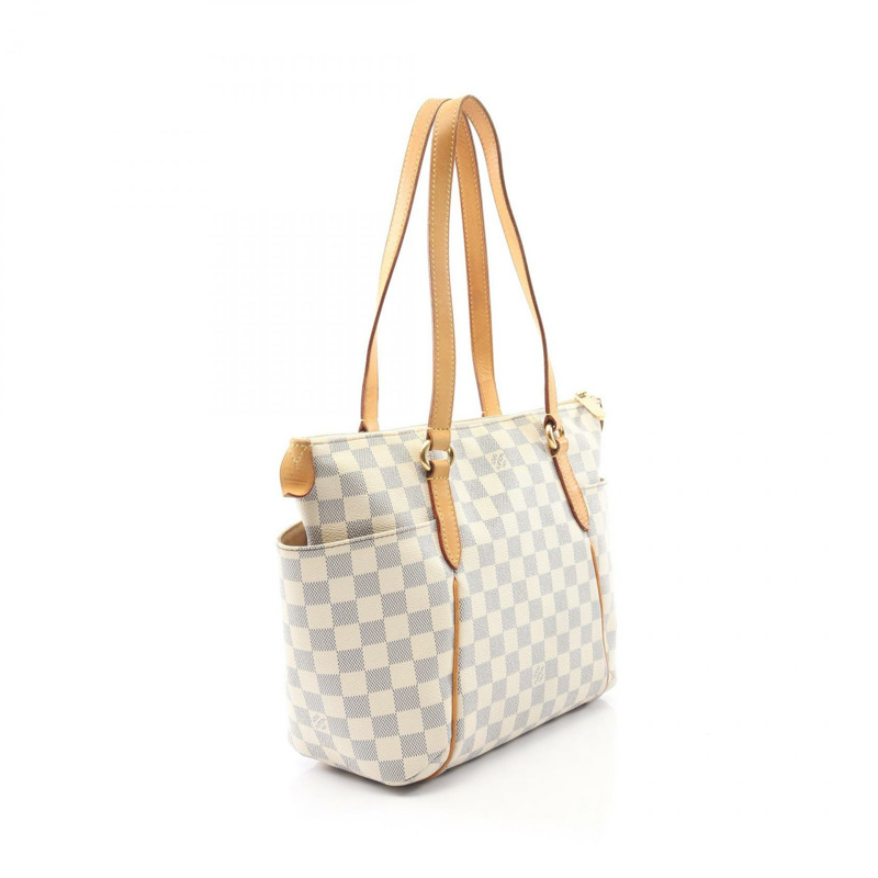 LOUIS VUITTON Totally PM 單肩托特包 N51261 Damier Azur 帆布 二手 女士-1