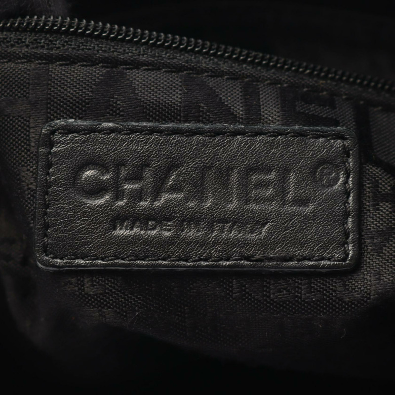 CHANEL 巧克力條 單肩手提 托特包 粒面小牛皮 黑色 二手 女款 CC-3