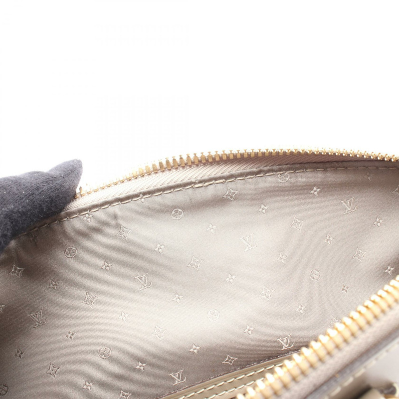 LOUIS VUITTON Lockit MM 手提包 M91791 Suhali 皮革米色 Verone 二手 LV-5