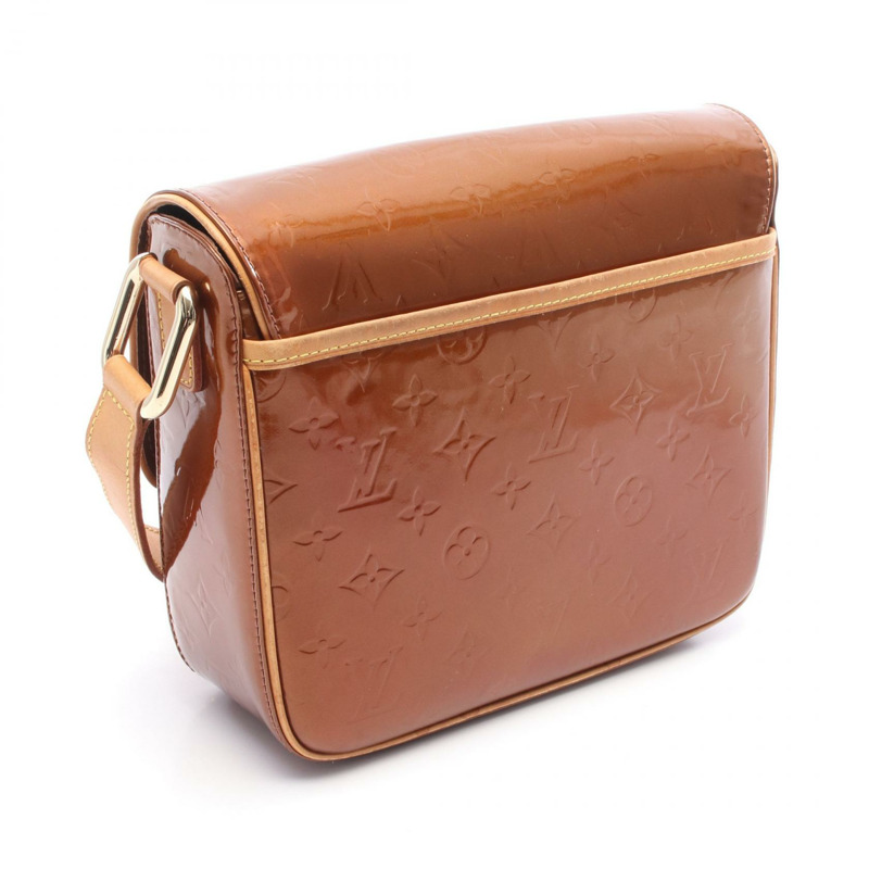 LOUIS VUITTON Christie GM 單肩斜背包 M91107 漆皮 古銅色 二手 女款-1