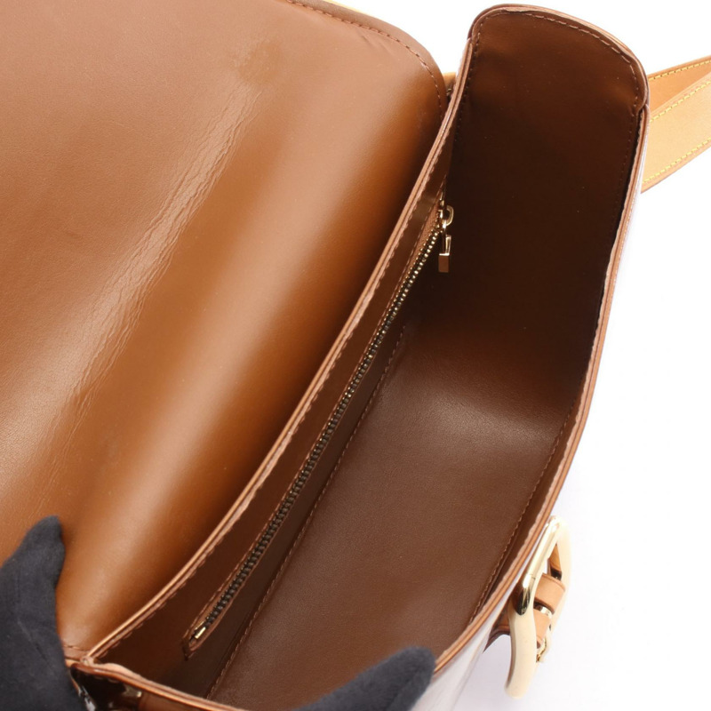 LOUIS VUITTON Christie GM 單肩斜背包 M91107 漆皮 古銅色 二手 女款-2