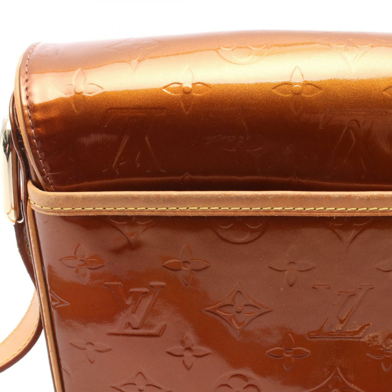 LOUIS VUITTON Christie GM 單肩斜背包 M91107 漆皮 古銅色 二手 女款-8