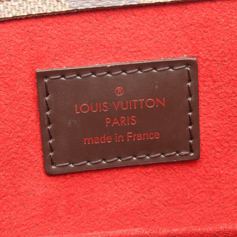 LOUIS VUITTON Sac Plat 托特包 手提包 N51140 Damier 帆布 棕色 二手 女士 LV-3