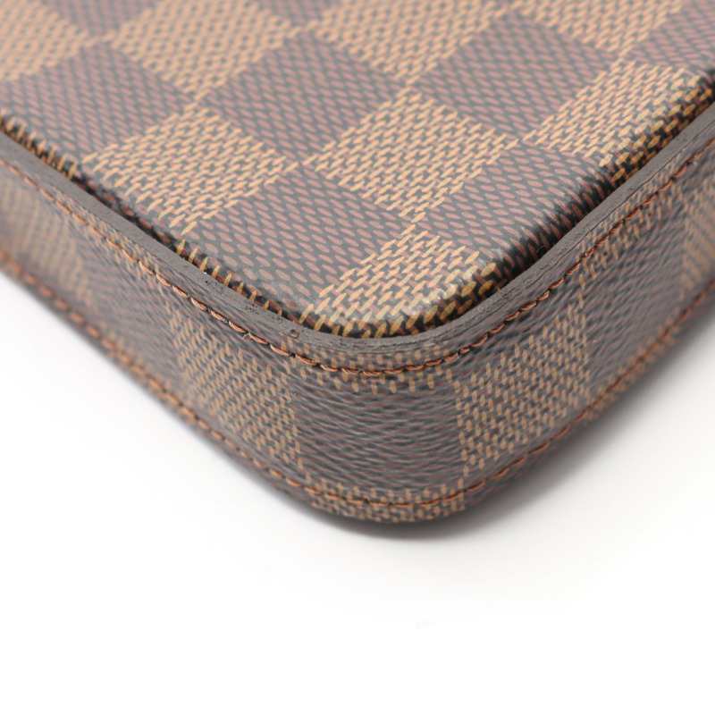 LOUIS VUITTON Pochette Felicie 鏈條單肩斜背包 N63032 Damier 棕色-6