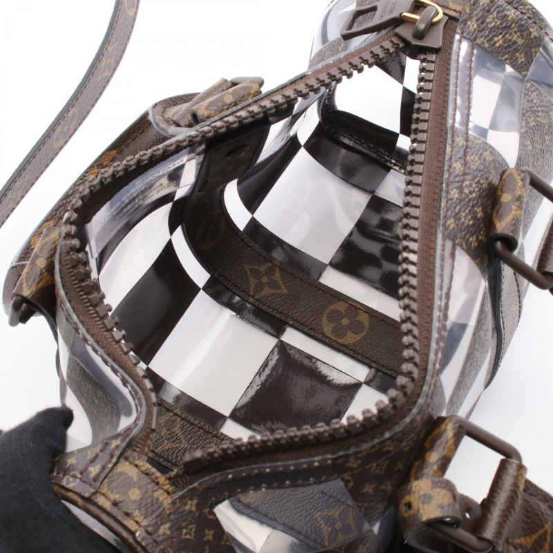 LOUIS VUITTON Keepall Bandouliere25 斜背包手提包 M20872 Monogram Chess 二手-2