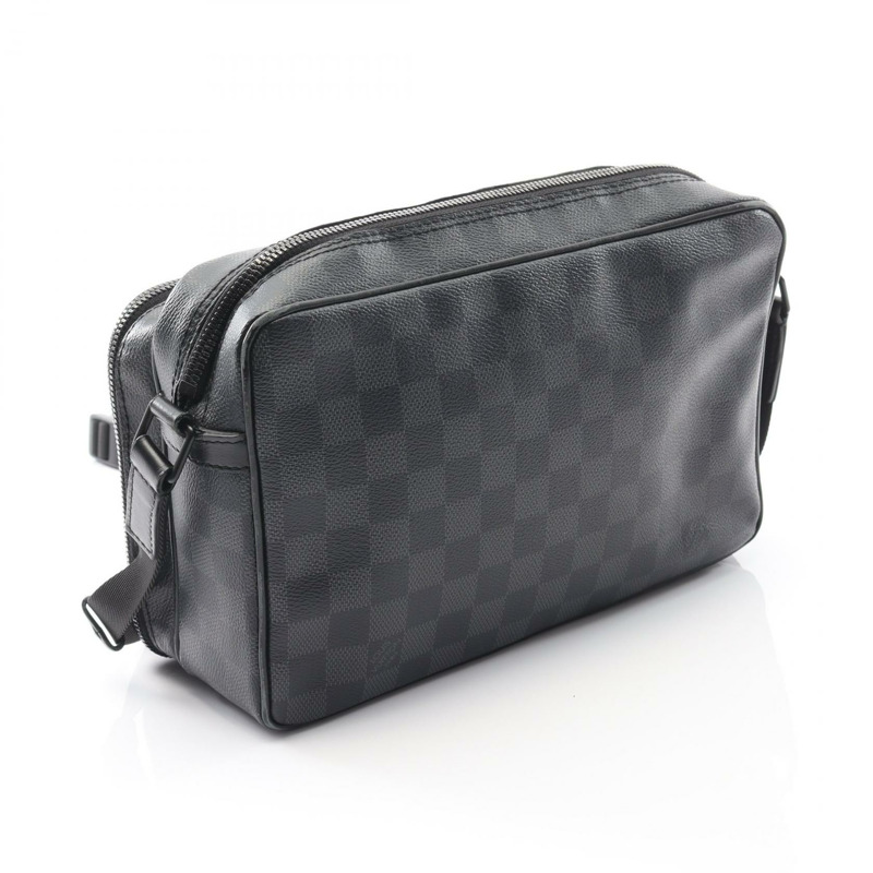 LOUIS VUITTON Utility 信差單肩包 N40280 Damier 石墨帆布 二手-1