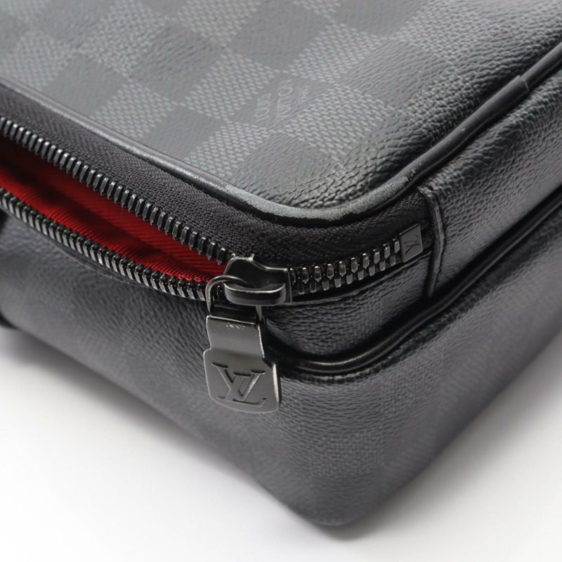 LOUIS VUITTON Utility 信差單肩包 N40280 Damier 石墨帆布 二手-8