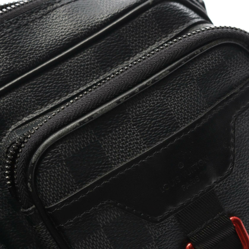 LOUIS VUITTON Utility 信差單肩包 N40280 Damier 石墨帆布 二手-9