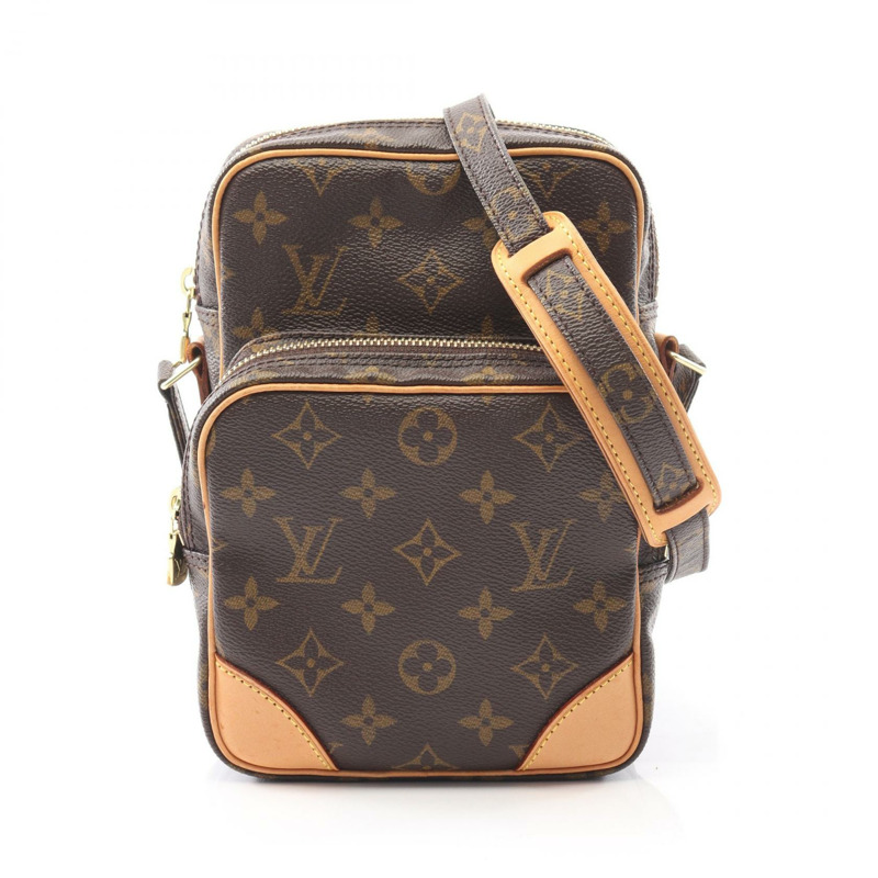 LOUIS VUITTON Amazon 單肩包 M45236 Monogram 帆布皮革棕色二手 LV-0