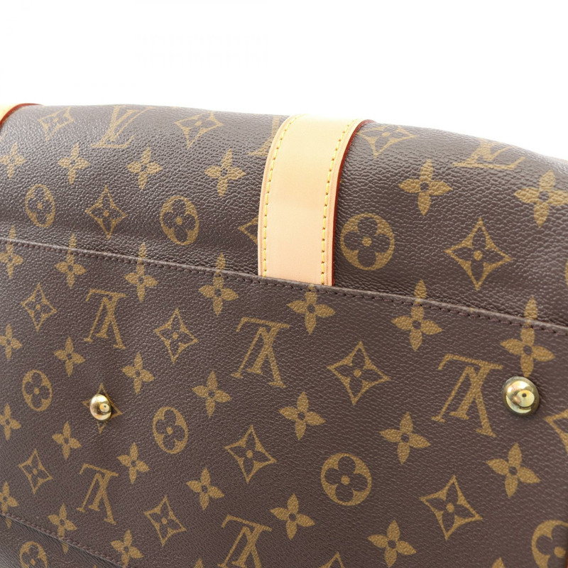 LOUIS VUITTON CarryAll 手提包 M40074 Monogram 帆布皮革棕色二手男女通用-6