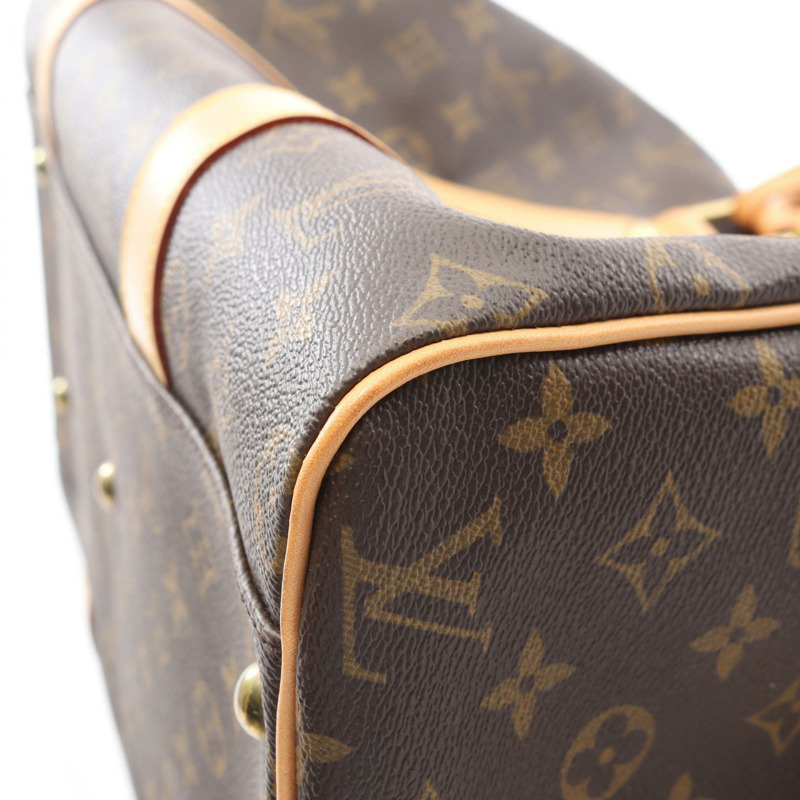 LOUIS VUITTON CarryAll 手提包 M40074 Monogram 帆布皮革棕色二手男女通用-8