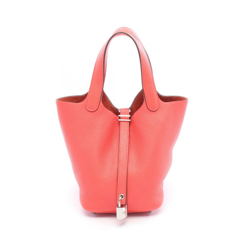 HERMES Picotin Lock PM 手提包 Clemence 皮革 Rose jaipur 二手 女款 C SHW