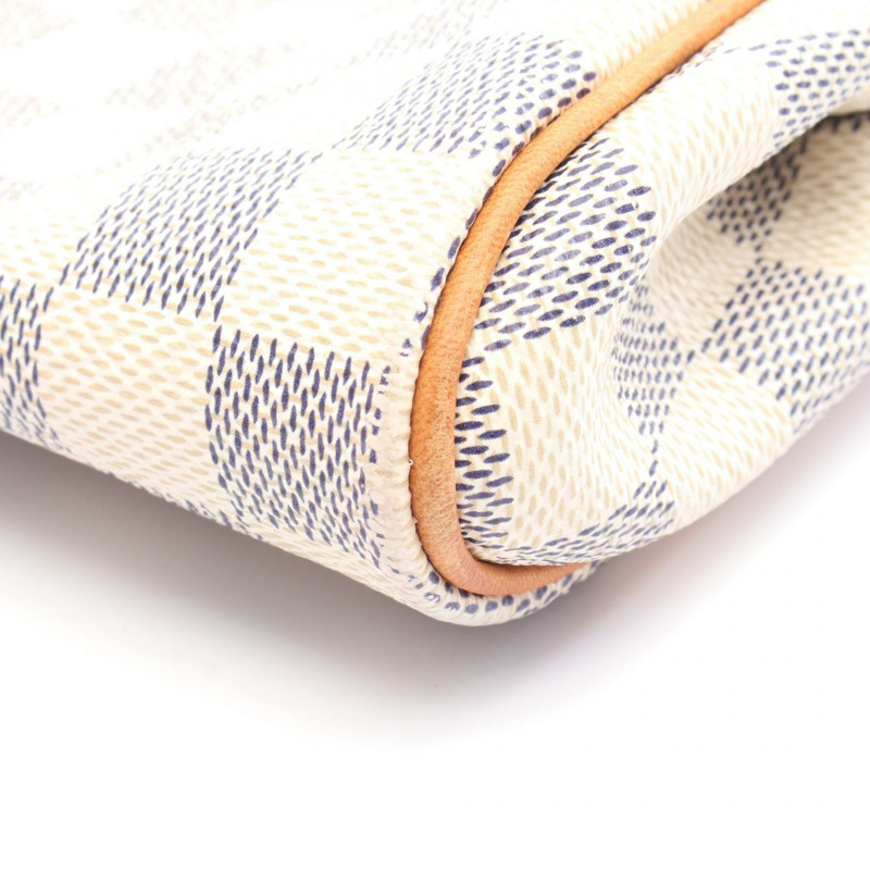 LOUIS VUITTON Eva 單肩包 手提包 N55214 Damier Azur 帆布 白色 二手 女士 LV-7