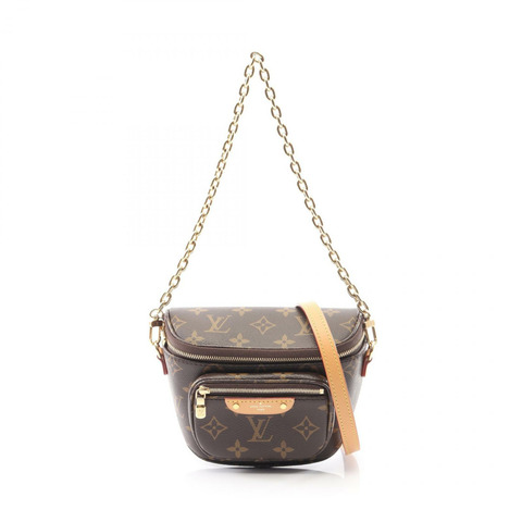 LOUIS VUITTON 迷你單肩腰包 M82335 Monogram 帆布皮革棕色二手 LV