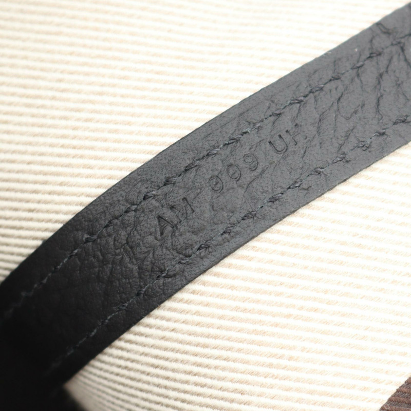 HERMES Garden Party PM Steeple Cadrege 手提包 Negonda 皮革黑色二手 T SHW-4