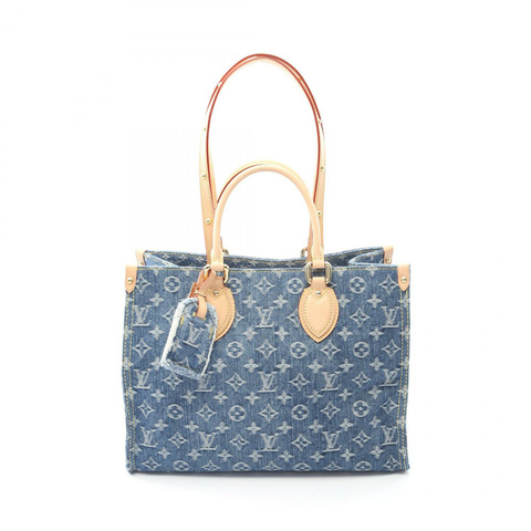 LOUIS VUITTON On the Go MM 托特單肩包 M46871 Monogram 牛仔藍 LV