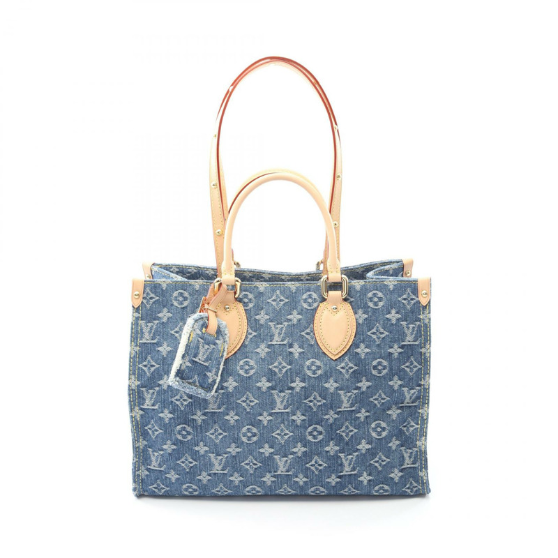 LOUIS VUITTON On the Go MM 托特單肩包 M46871 Monogram 牛仔藍 LV-0