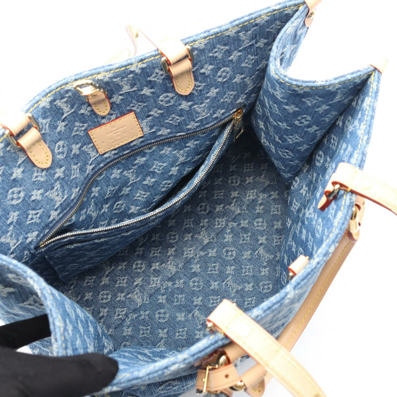 LOUIS VUITTON On the Go MM 托特單肩包 M46871 Monogram 牛仔藍 LV-2