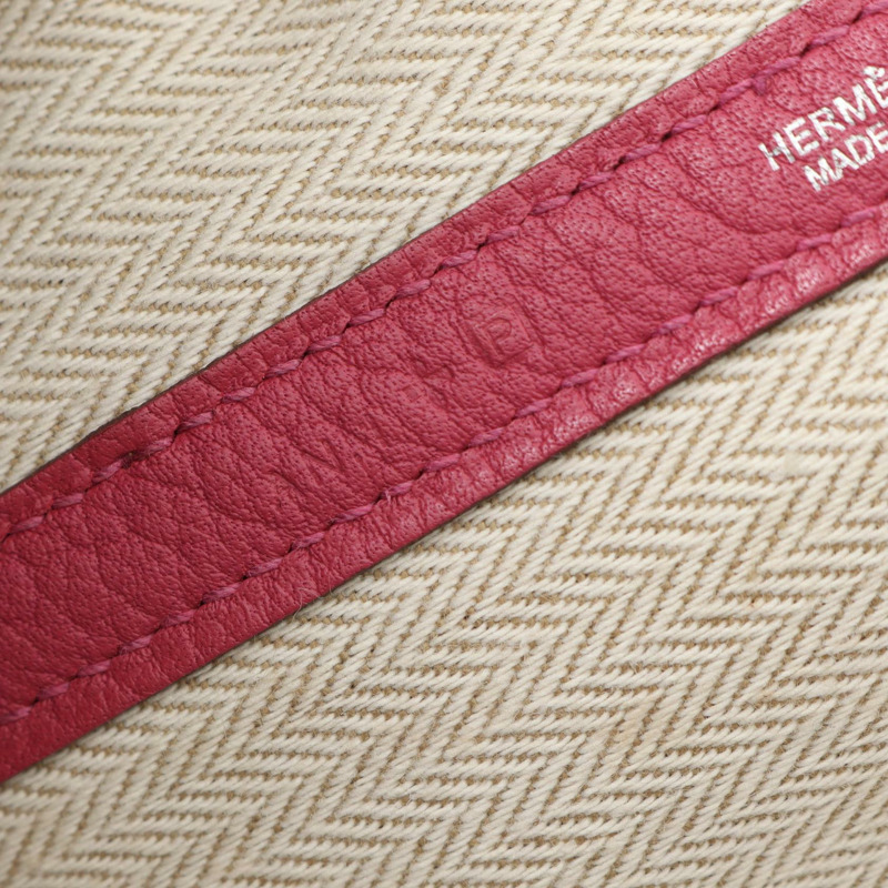 HERMES Garden party PM 托特包 手提包 Negonda 皮革 粉紅色 二手 女款 P SHW-4