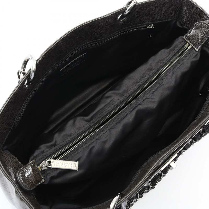 CHANEL 2.55 鏈條托特包 漆皮 黑色 二手 女款 SHW COCO CC-2