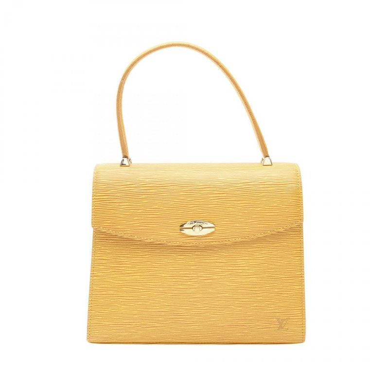 LOUIS VUITTON Malesherbes 手提包 M52379 Epi 皮革 Tassil 黃色 二手 女士-0