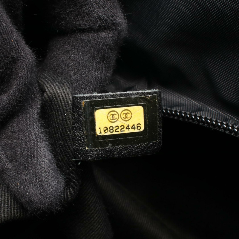CHANEL 巴黎紐約系列手提包 A33100 尼龍皮革黑色 SHW 二手女款 CC-4