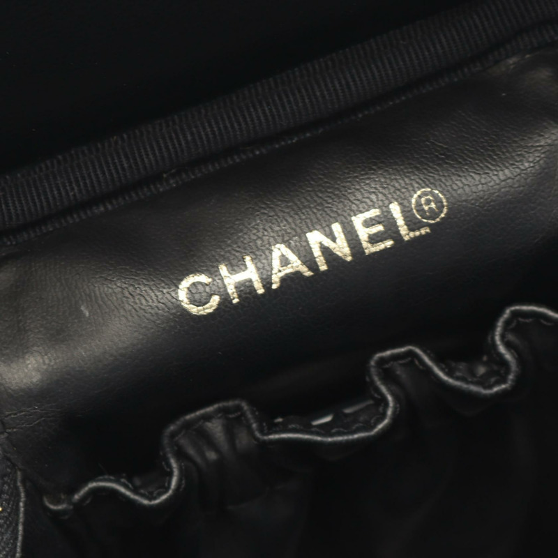 CHANEL CC Logo 手提包 A01998 小牛皮 黑色 GHW 二手 女款 COCO 標誌-3